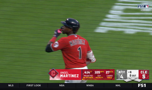 Guardians' Angel Martínez hits go-ahead two-run homer against Yankees