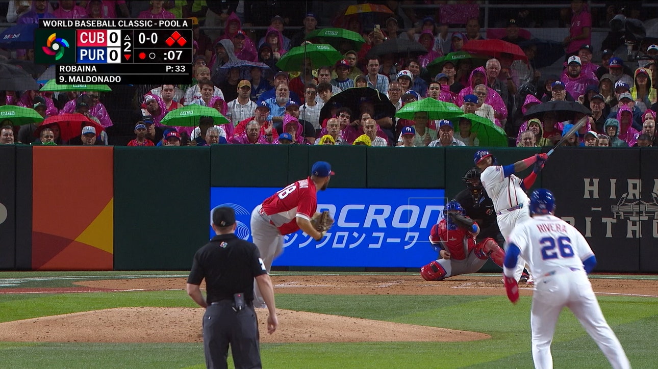 Martín Maldonado hits bases-clearing double, giving Puerto Rico lead over Cuba