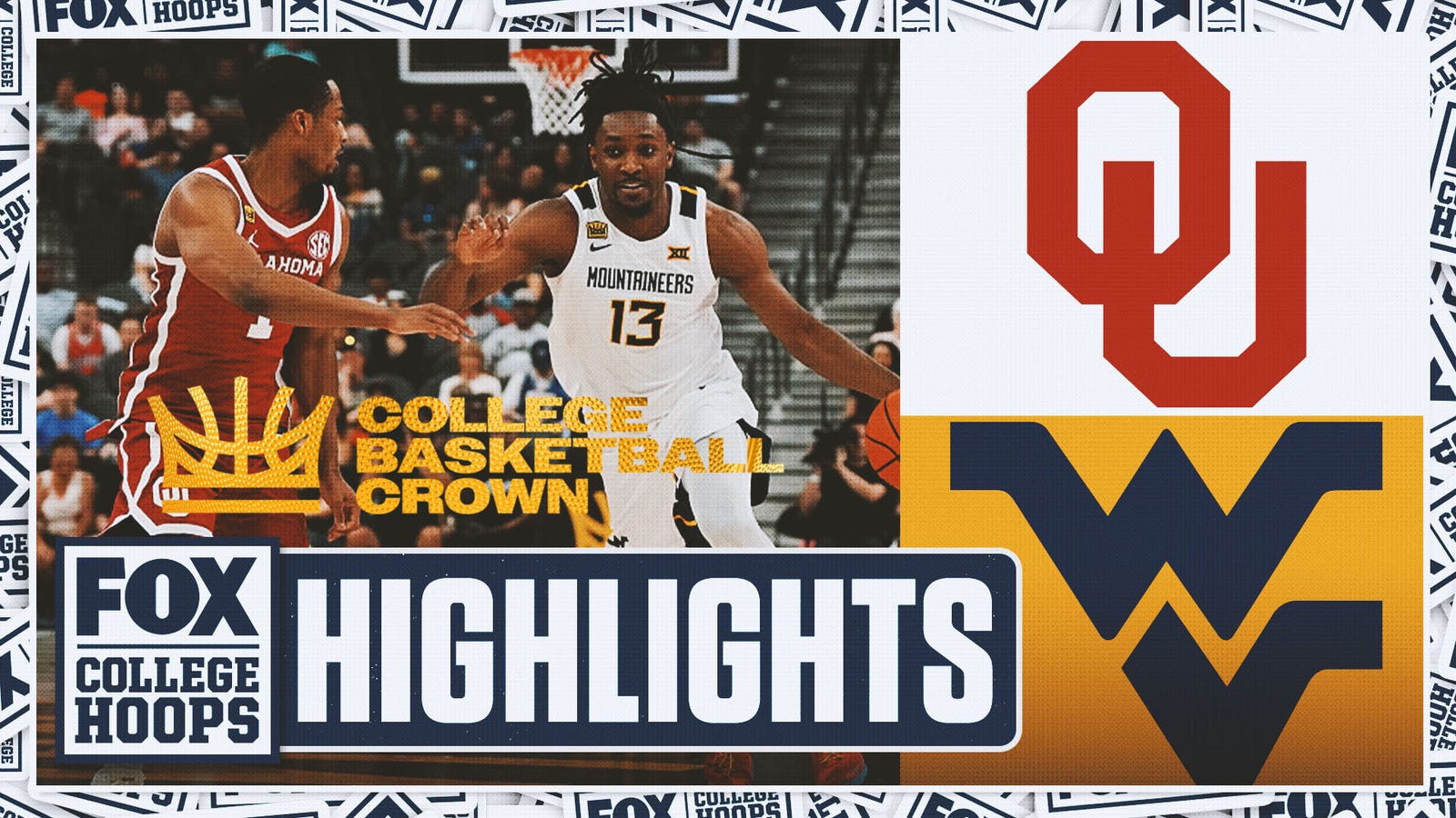 Oklahoma Sooners vs West Virginia Mountaineers The Crown Championship Highlights 🏀 FOX College Hoops