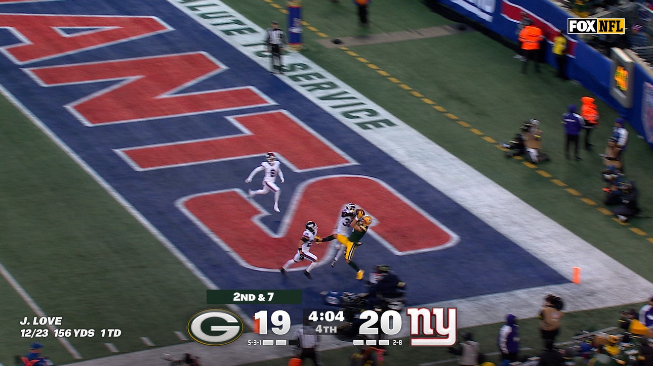 Jordan Love finds Christian Watson for INCREDIBLE 17-yard TD, giving Packers lead over Giants | NFL Highlights