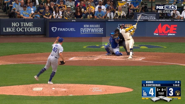 Brewers' William Contreras hits solo home run, tying game vs Dodgers