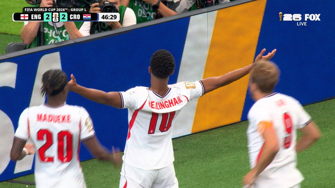 England’s Jude Bellingham scores early in second half, taking lead over Croatia | 2026 FIFA World Cup™