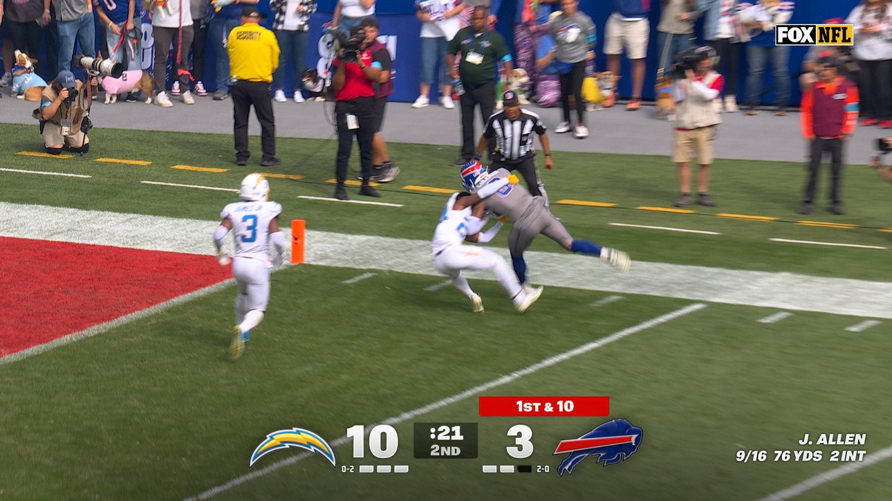 Bills' Keon Coleman's 37-yard reception sets up Josh Allen for a TD vs Chargers | NFL Highlights