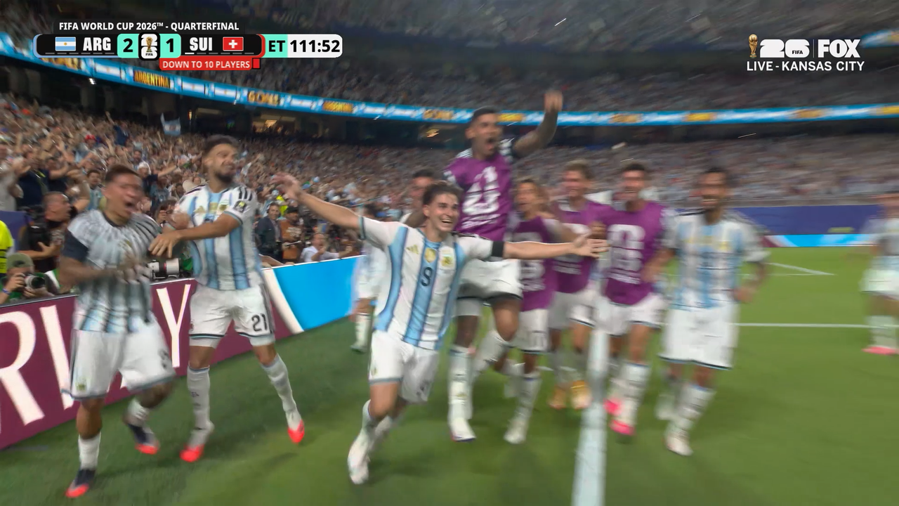 Argentina’s Julián Alvarez scores go-ahead goal in extra time against Switzerland | 2026 FIFA World Cup™