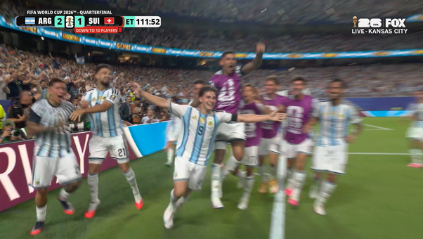 Argentinaâs JuliĂĄn Alvarez scores go-ahead goal in extra time against Switzerland | 2026 FIFA World Cupâ˘