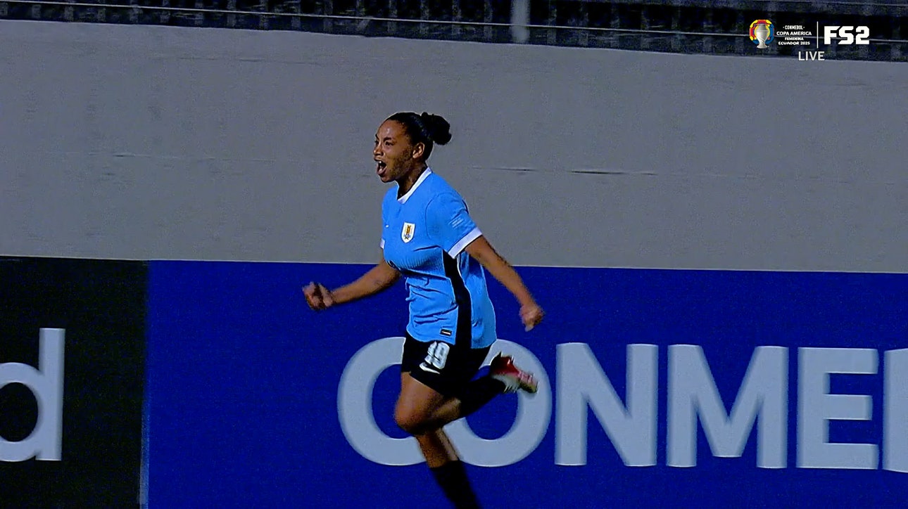 Wendy Carballo finds the back of the net, extending Uruguay's lead 2-0 over Chile 