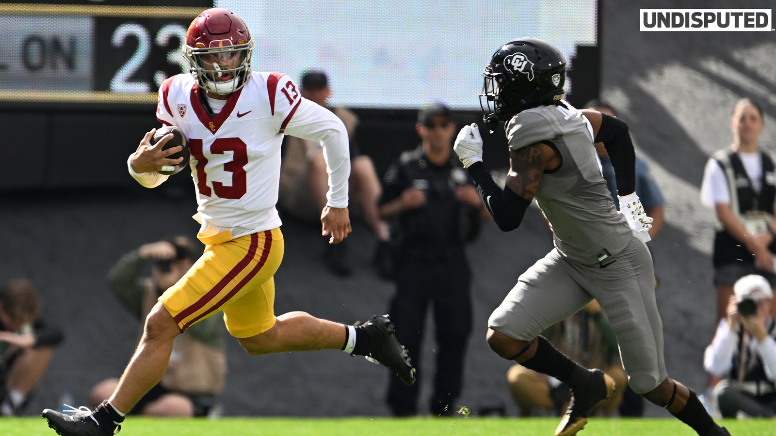 USC beats Colorado: Caleb Williams throws 6 TDs, Shedeur Sanders leads late rally