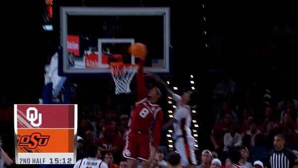 Dayton Forsythe lobs it up to Kai Rogers for the alley-oop, extending Oklahoma's lead over Oklahoma State