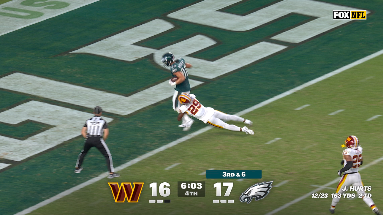 Eagles' Jalen Hurts finds Dallas Goedert for a second touchdown vs Commanders | NFL Highlights