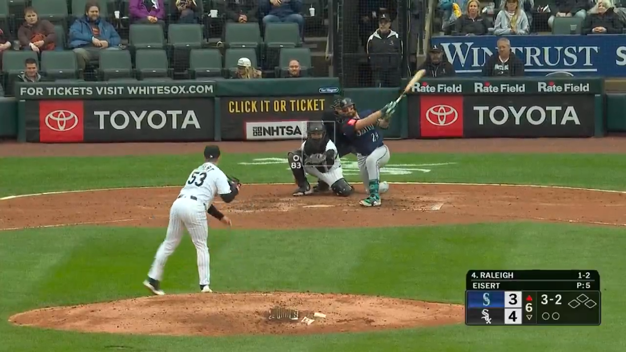 Cal Raleigh smacks 16th homer of the season as Mariners tie game vs. White Sox