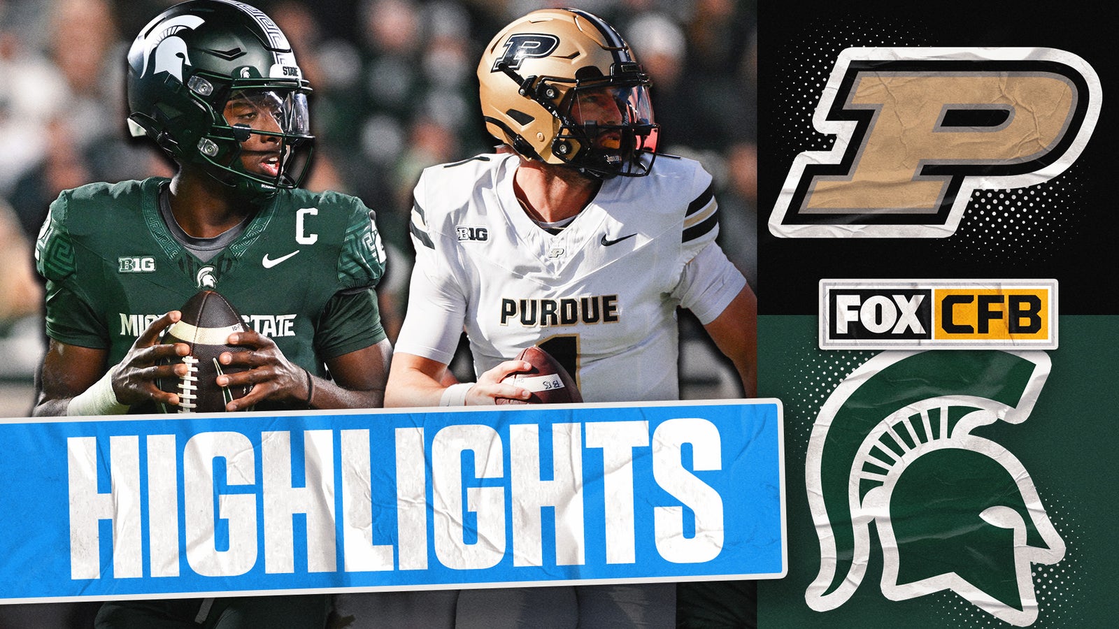 Purdue Boilermakers vs. Michigan State Spartans Highlights | FOX College Football