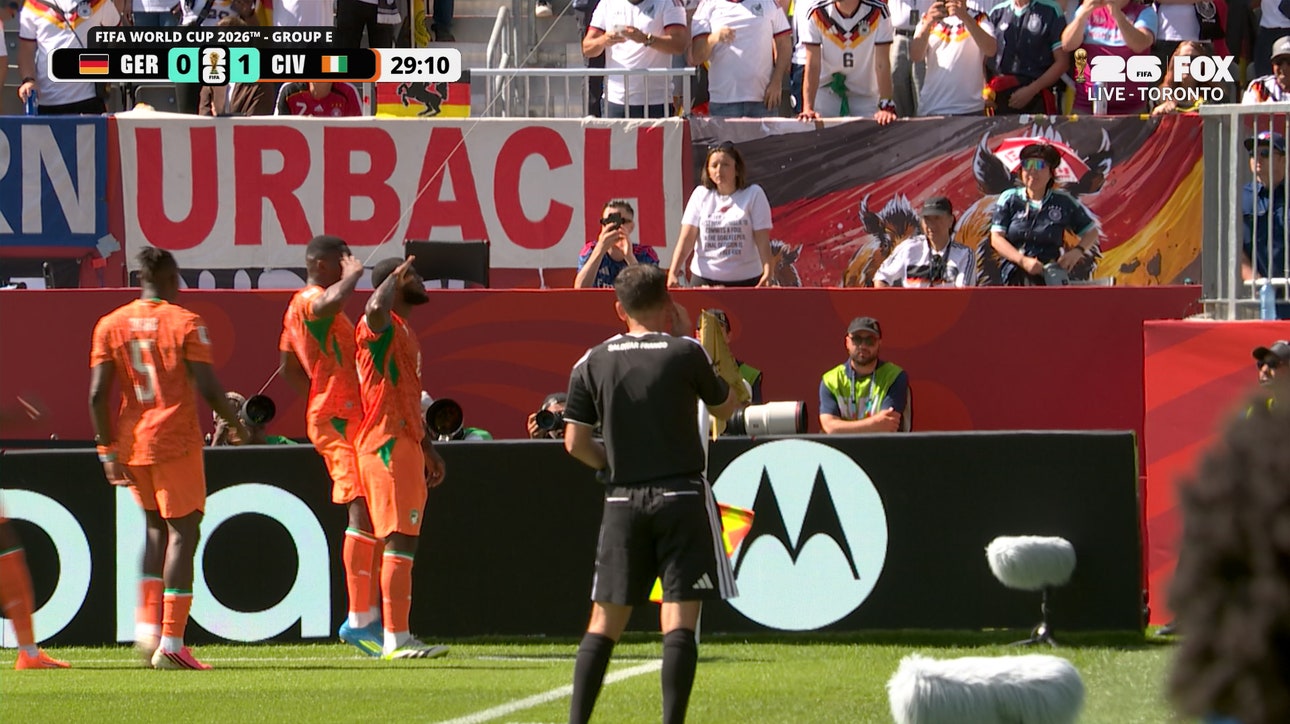 Ivory Coast’s Franck Kessié scores goal, taking lead vs Germany | 2026 FIFA World Cup™