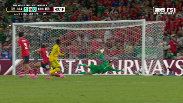 South Africa's Thapelo Maseko scores goal, taking lead vs South Korea | 2026 FIFA World Cup™