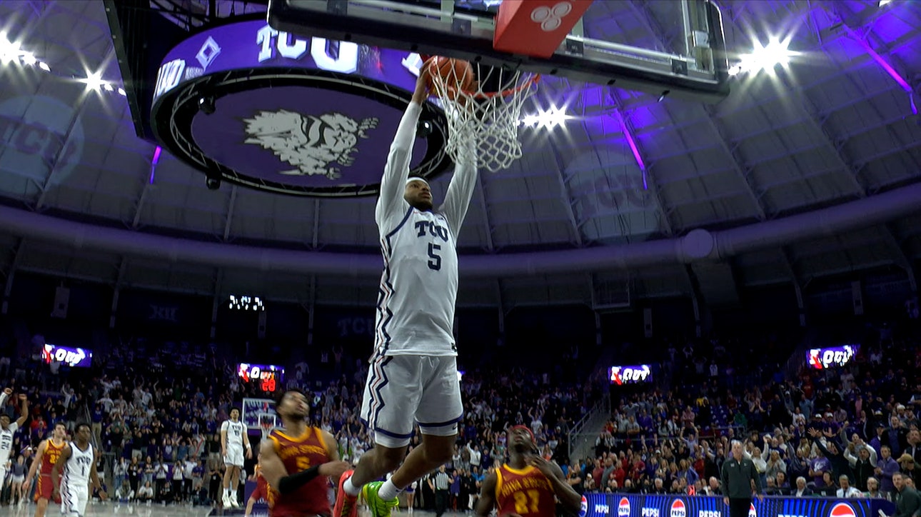 Tanner Toolson Sets Up Micah Robinson for Slam Dunk to Lift TCU Past Iowa State