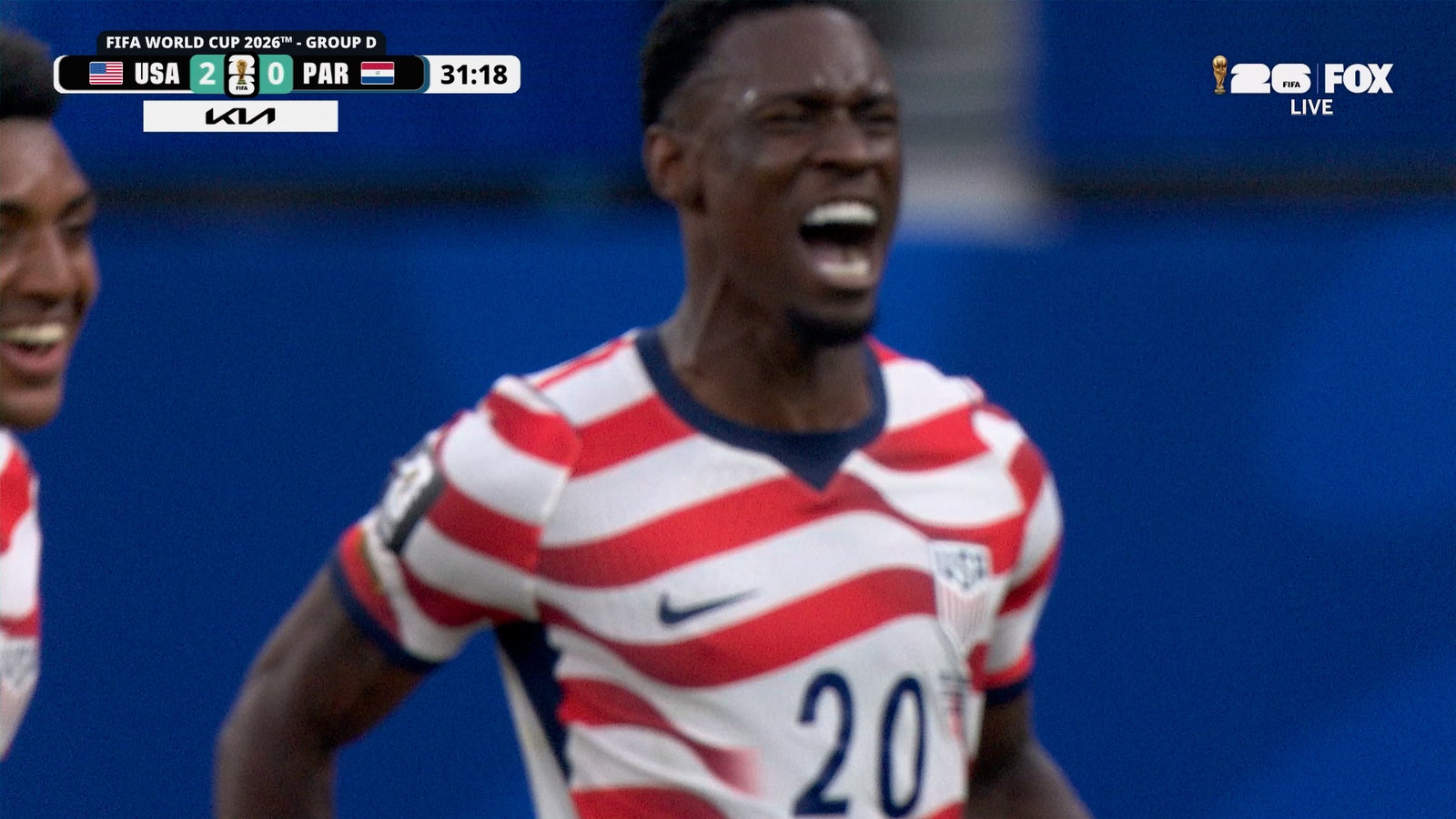 United States’ Folarin Balogun scores two goals in the first half against Paraguay | 2026 FIFA World Cup™