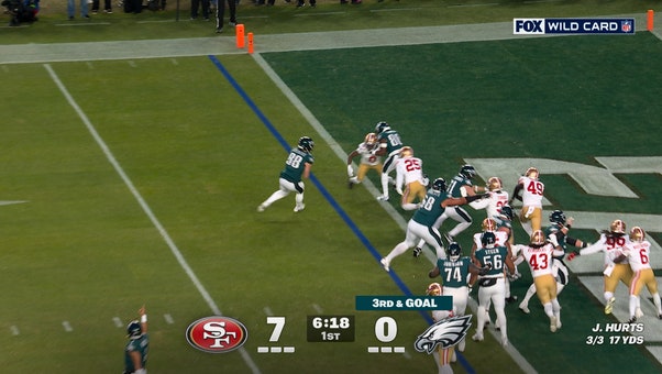 Dallas Goedert rushes for touchdown, cutting Eagles' deficit vs. 49ers | NFL Highlights