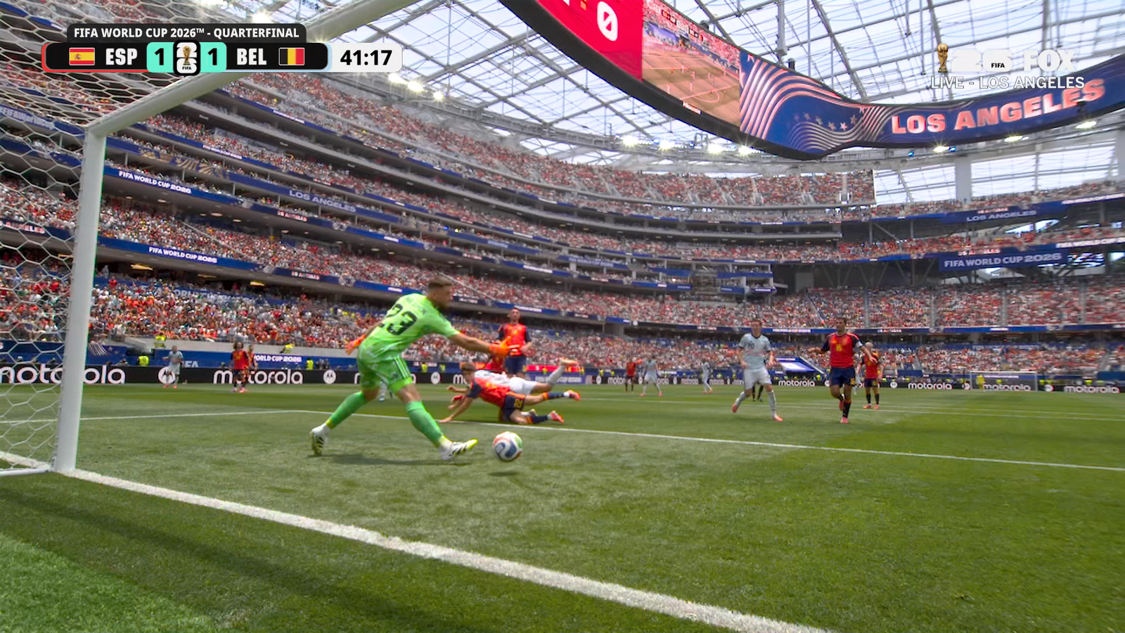 Belgium's Charles De Ketelaere scores header for equalizer vs Spain | 2026 FIFA World Cup™