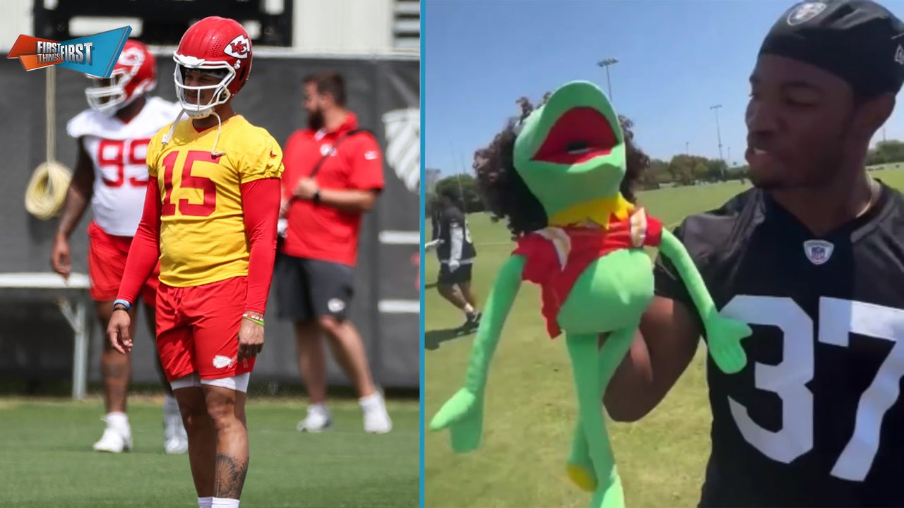 Raiders troll Patrick Mahomes with Kermit the Frog puppet | First Things First