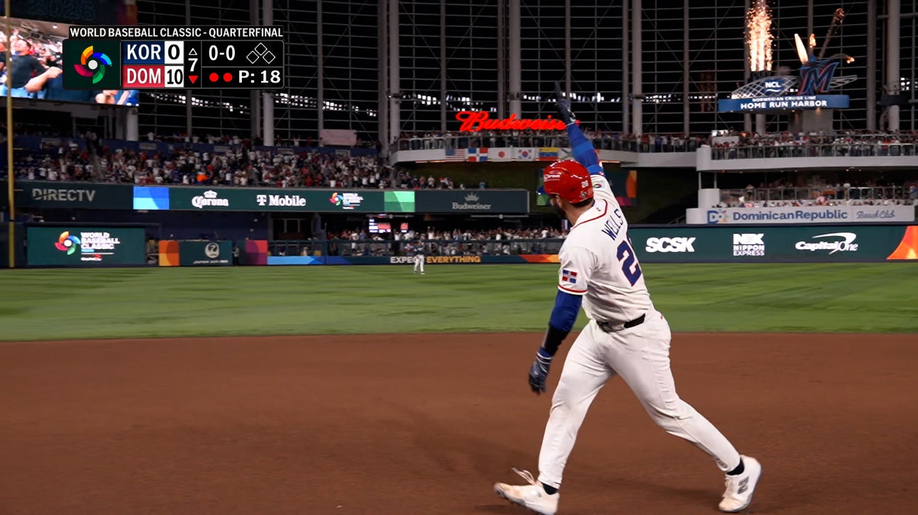 Dominican Republic's Austin Wells hits three-run WALK-OFF homer to defeat Korea by run rule and advance to WBC Semifinals 