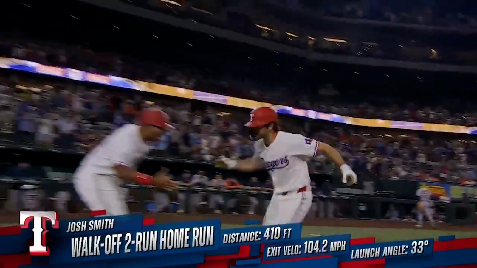 Josh Smith hits his first career walkoff home run to secure a 4-3 win for the Rangers over the Astros