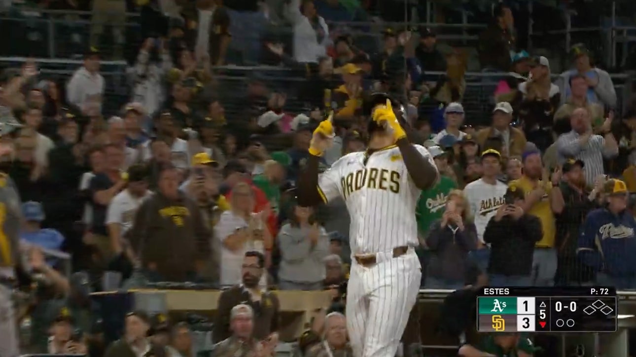 Fernando Tatis Jr. lines a solo home run to right field, increasing the Padres' lead over the Athletics