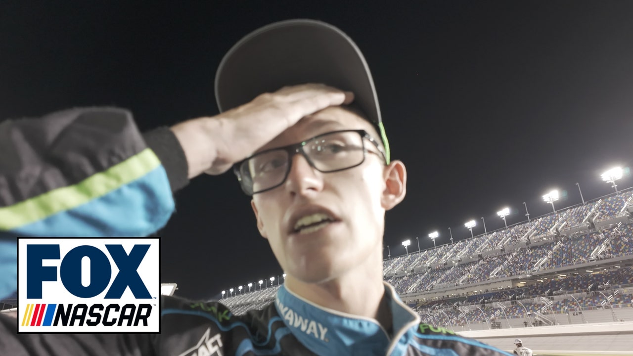 Parker Retzlaff speaks on how giving Harrison Burton & Kyle Busch the big push was the best chance for himself to win | NASCAR on FOX