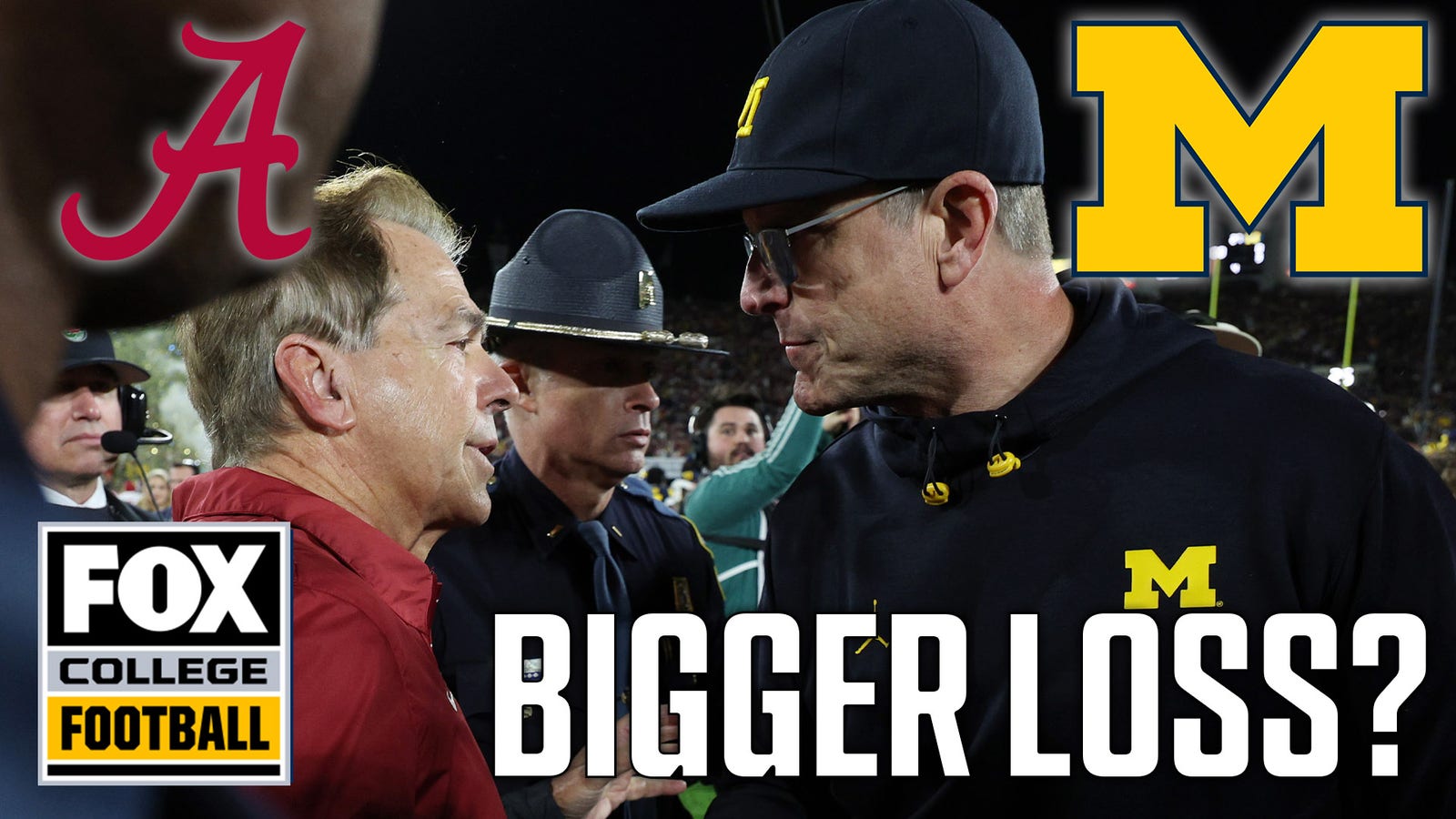 Bigger Loss: Nick Saban at Alabama or Jim Harbaugh at Michigan? | Big Noon Kickoff