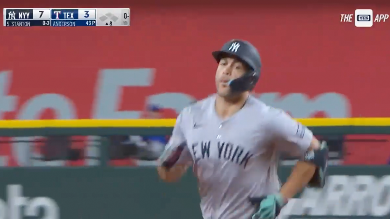 Giancarlo Stanton CRUSHES a solo home run to extend Yankees' lead over Rangers