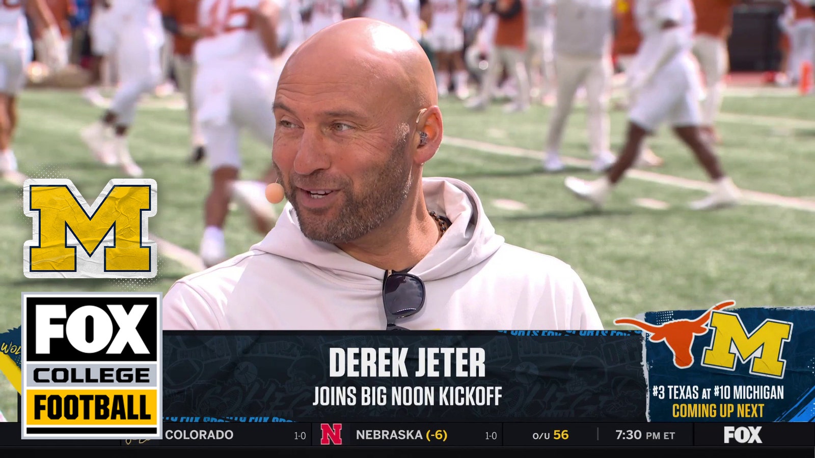 Derek Jeter talks love for Wolverines & gives his prediction for Texas-Michigan  | Big Noon Kickoff