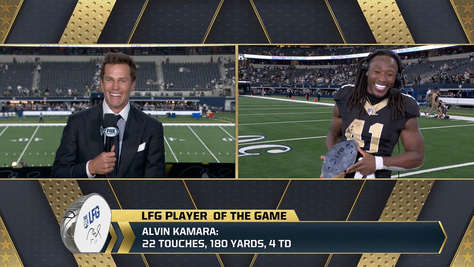 Tom Brady's LFG Player of the Game: Saints RB Alvin Kamara 