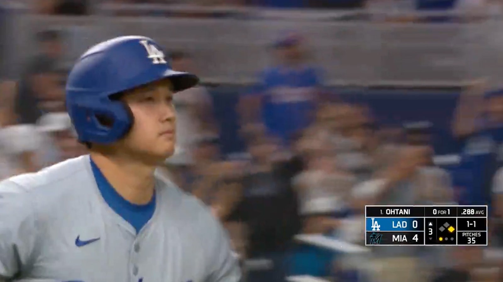 Dodgers' Shohei Ohtani hits 48th home run of the season, a two-run homer against the Marlins