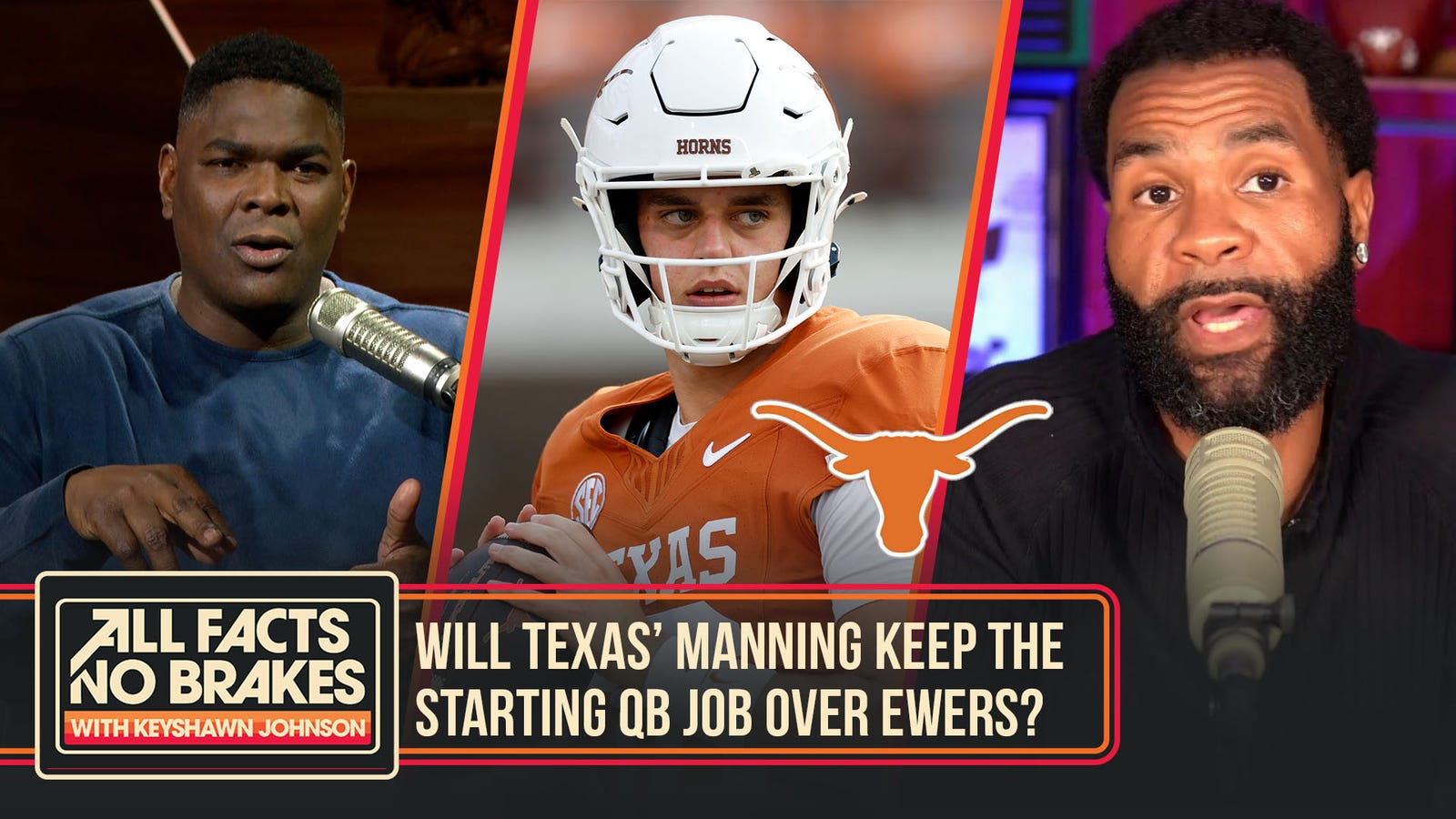 Could Texas' Manning and Ewers be the next Tom Brady and Drew Bledsoe story? | All Facts No Brakes