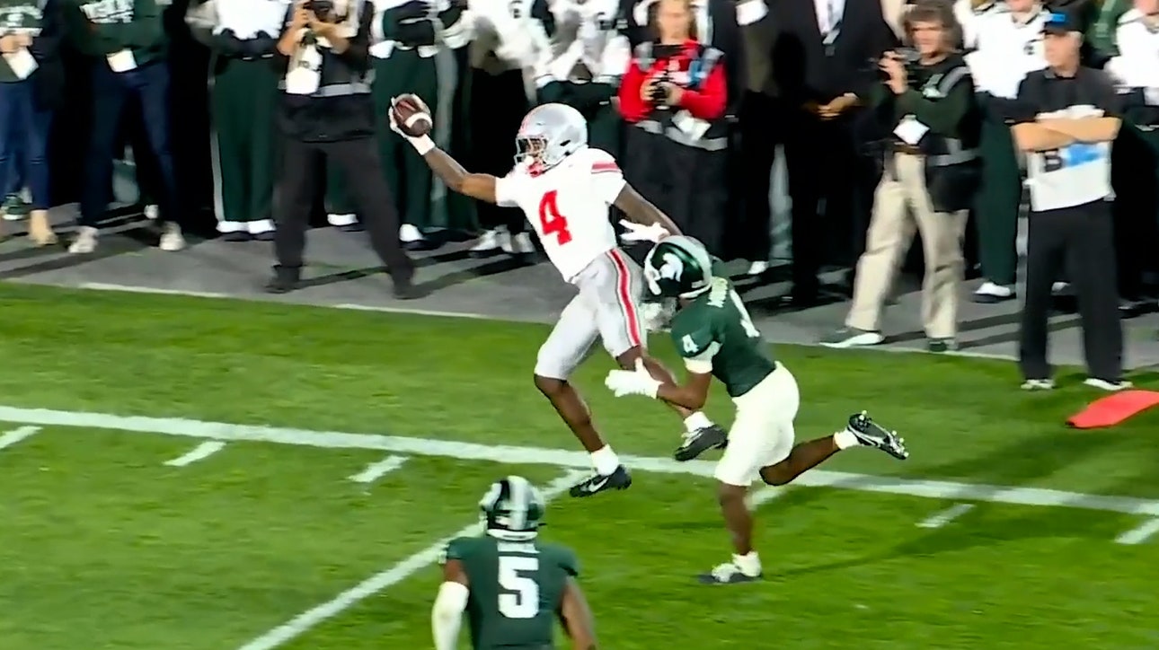 Ohio State's Jeremiah Smith makes an UNREAL one-handed touchdown catch vs. Michigan State