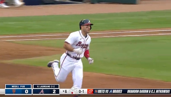 Ramón Laureano crushes a solo homer, increasing Braves lead to 3-0 over Mets