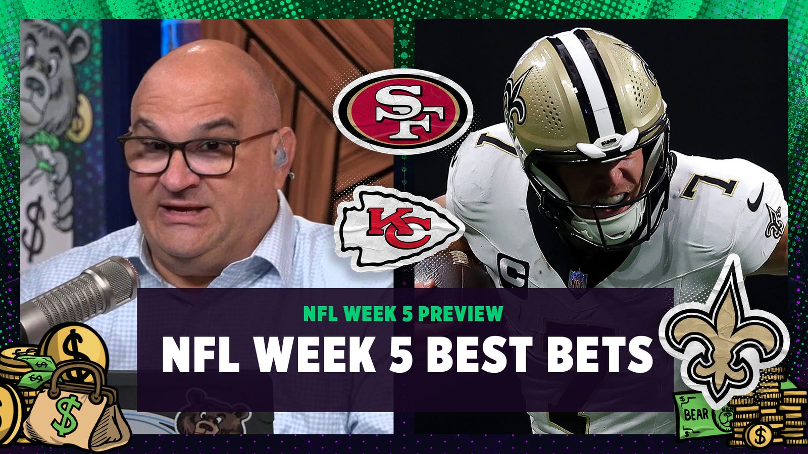 NFL Week 5 Best Bets: Saints vs Chiefs & Niners Team Total 