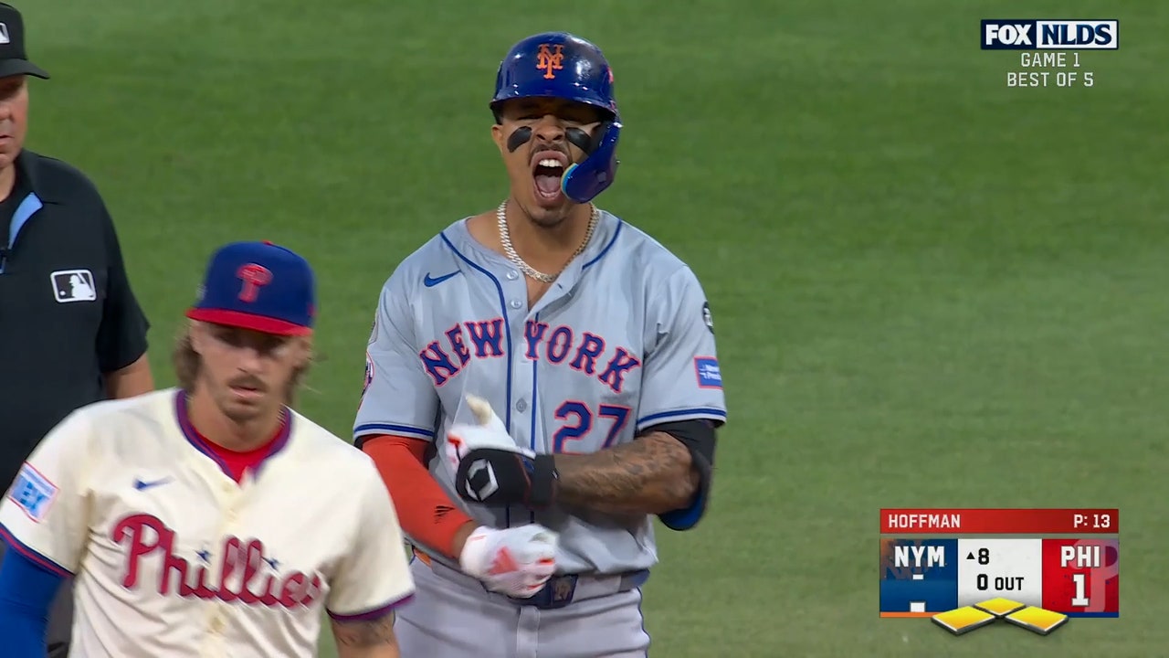 Mets score FIVE runs in the eighth inning to grab lead from Phillies | MLB on FOX