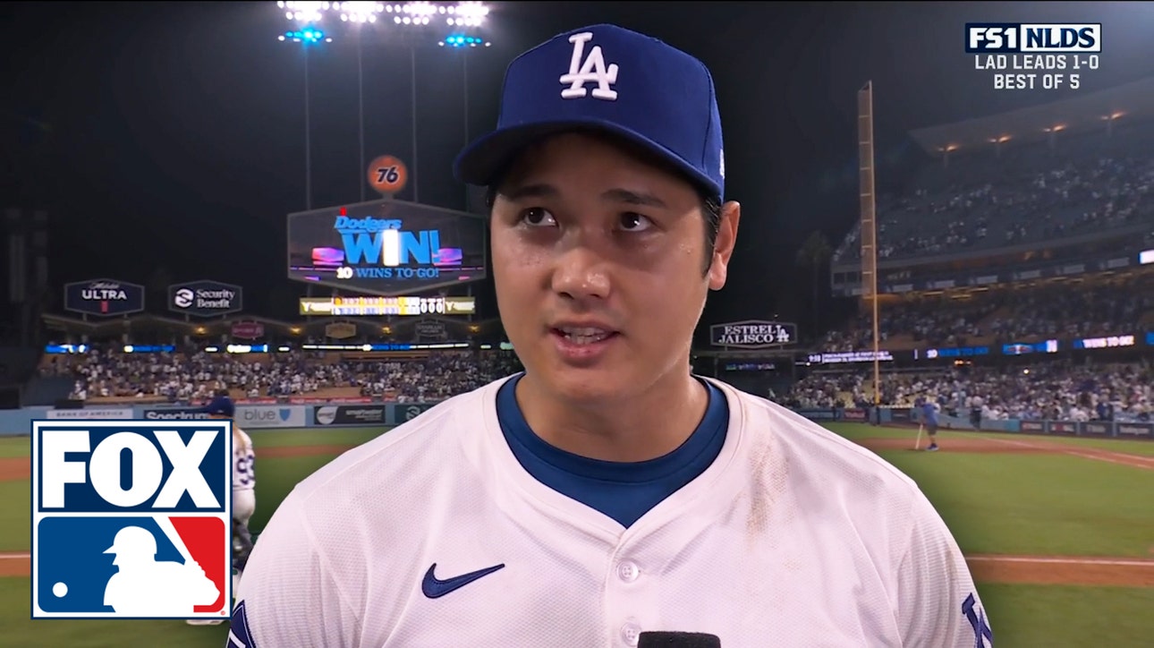 Shohei Ohtani on Dodgers' Game 1 win vs. Padres, postseason debut | MLB on FOX