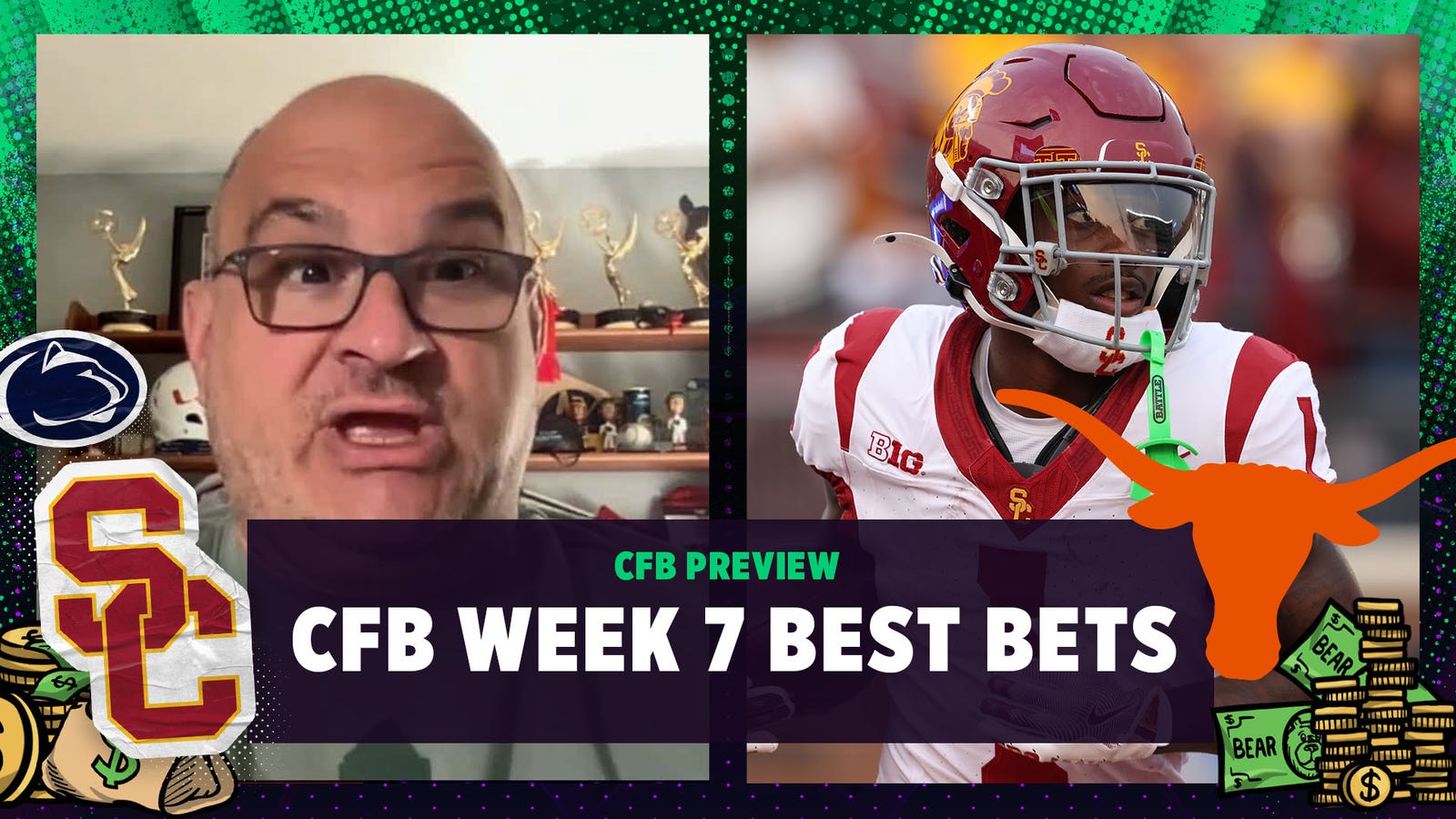 CFB Week 7 Best Bets: Texas vs. Oklahoma, Penn State vs. USC