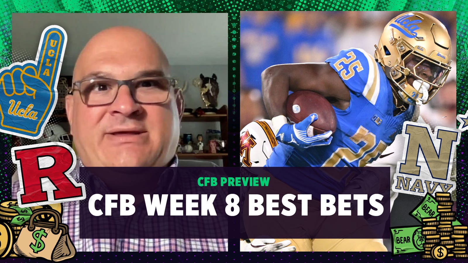 CFB Week 8 Best Bets: Rutgers vs. UCLA, Charlotte vs. Navy 