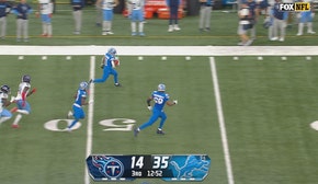 Kalif Raymond RETURNS PUNT 90 YARDS FOR TD to extend Lions' lead to 42-14 over Titans