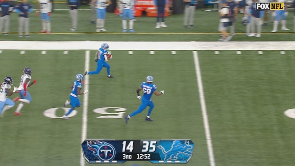 Kalif Raymond RETURNS PUNT 90 YARDS FOR TD to extend Lions' lead to 42-14 over Titans