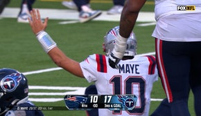 Patriots' Drake Maye finds Rhamondre Stevenson in the end zone as time expires to force overtime against Titans 