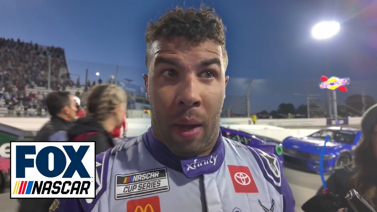 Bubba Wallace speaks on his car at the end of Sunday's race at Martinsville | NASCAR on FOX