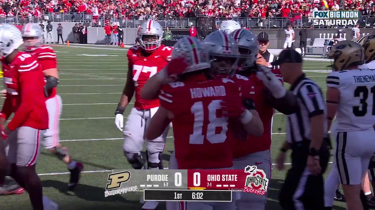 BLOCKED PUNT set up Will Howard's one-yard rushing TD to give Ohio State a 7-0 lead vs. Purdue