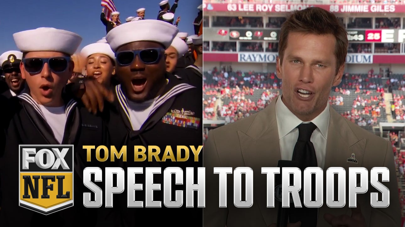 Tom Brady addresses the troops in San Diego ahead of 49ers vs. Buccaneers | FOX NFL Sunday