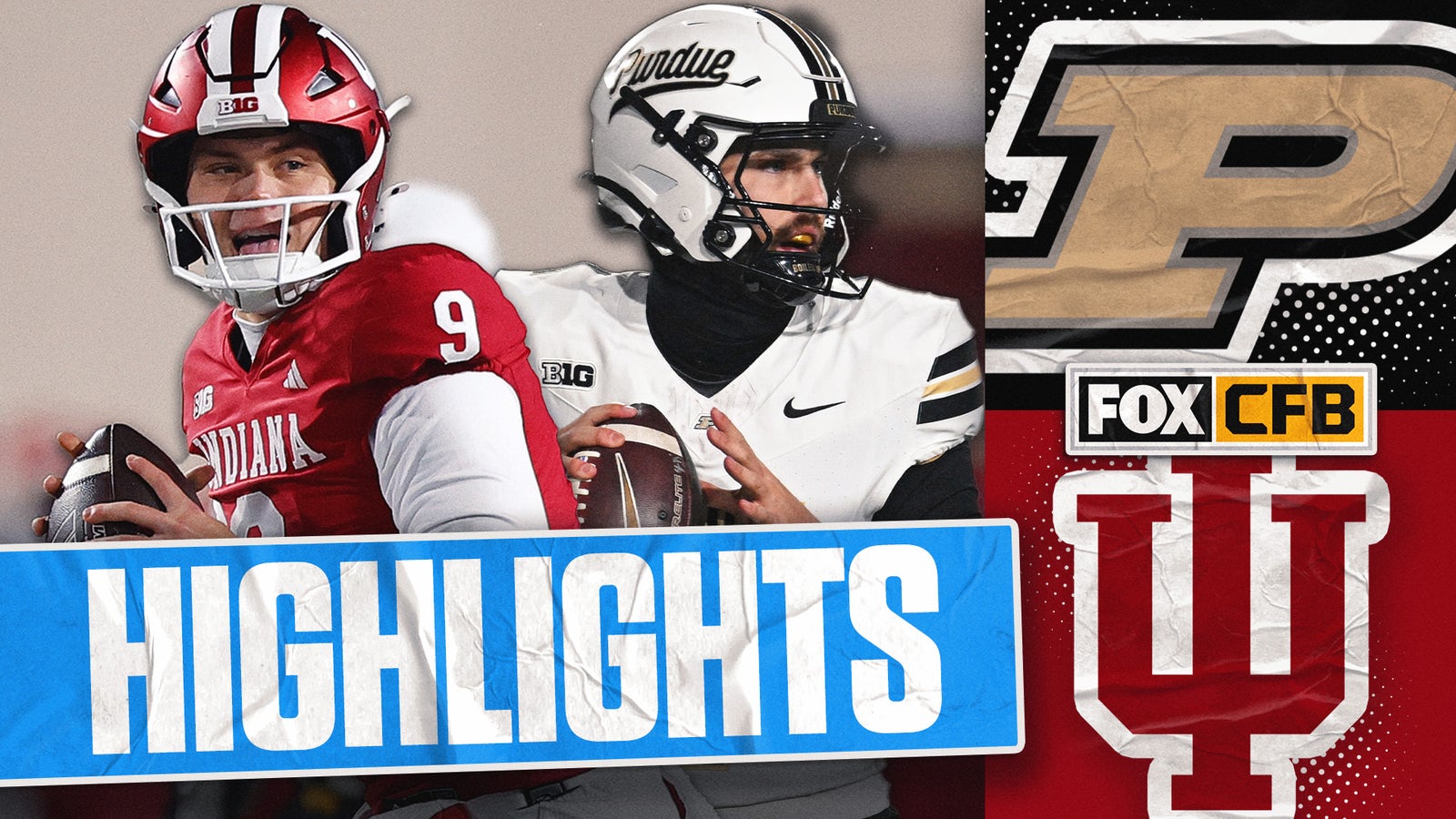 Purdue Boilermakers vs. No. 10 Indiana Hoosiers Highlights | FOX CFB