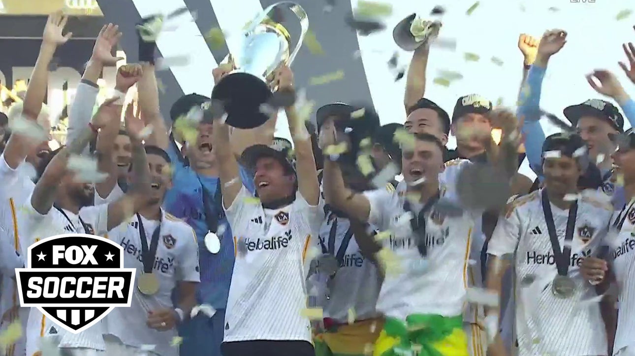 LA Galaxy Full 2024 MLS Cup Championship trophy ceremony | FOX Soccer