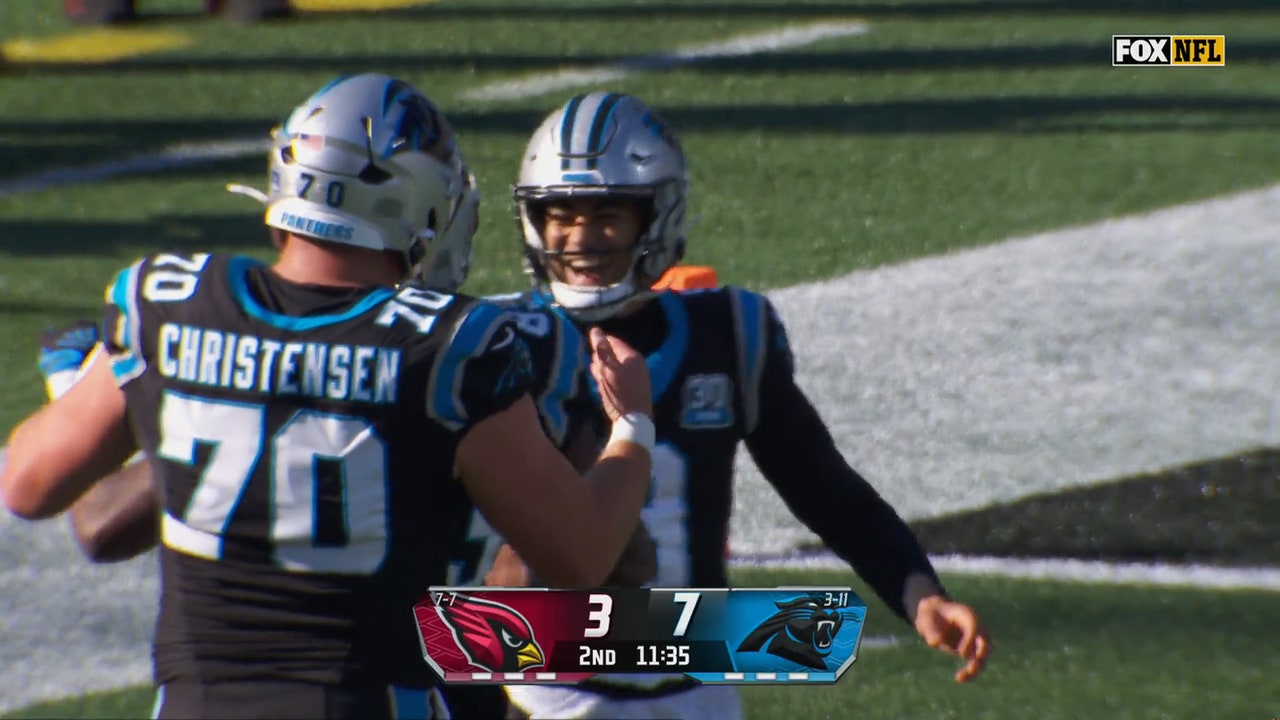 Bryce Young finds the end zone after 23-yard scramble as Panthers extend lead over Cardinals