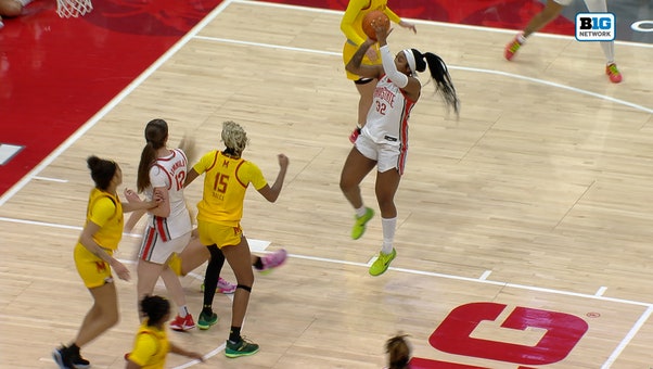 Cotie McMahon knocks down tough fadeaway jump shot to seal Ohio State's 77-64 victory over Maryland