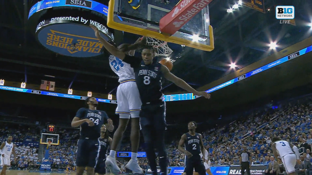 UCLA’s William Kyle throws down two-handed slam dunk to extend lead against Penn State